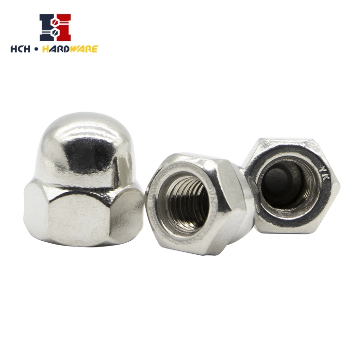 Hex Serrated Flange Dome Cap Nut Insert Square Cage Lock Heavy Coupling Hex Nuts Stainless Steel Weld Hex Flange Nut