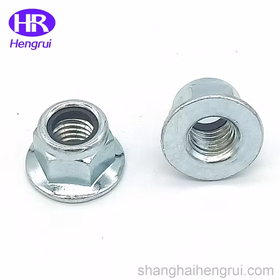 Custom DIN 985 Hex Flange Non Metallic Inserts Nylon Insert Lock Nuts Made in China