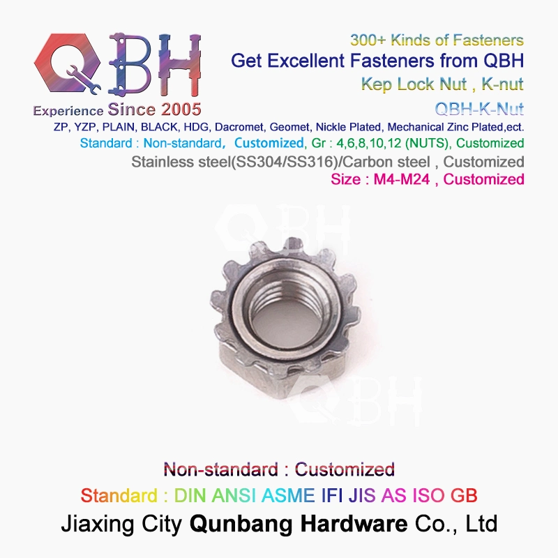Qbh Customized Hexagonal Hexangular Hexagon Hex Locked Lock Locking Kep K-Nut K Jam Nut