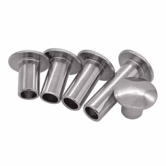 High Grade Stainless Steel Round Head Semi-Tubular Rivets DIN 7338 Hollow Rivets