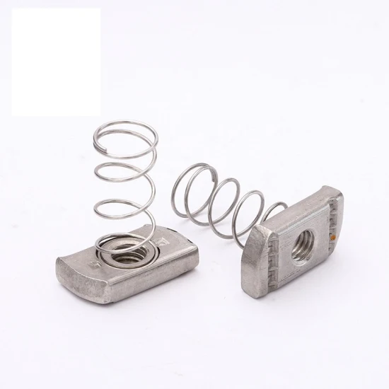 Spring Strut Channel with Zinc Plated Solar Fastener Zinc Plated Carbon Steel Combo Nut Washer Channel Nut Strut Channel Nuts with Plastic Wing