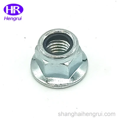 Custom DIN 985 Hex Flange Non Metallic Inserts Nylon Insert Lock Nuts Made in China