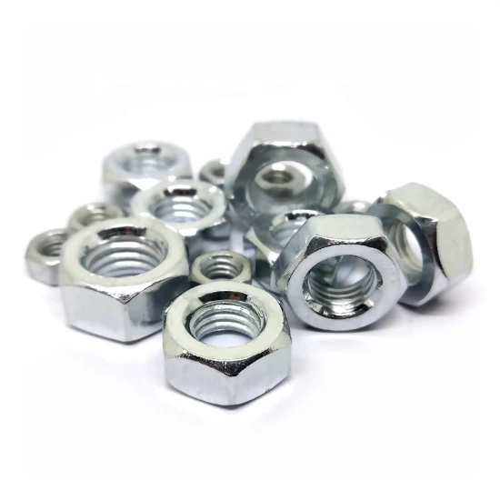 Nylock Nuts Hex Nylon Insert Self Lock Nuts Carbon Steel 4.8 Zinc Plated Grade DIN-985 Zinc Plated