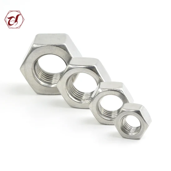 Stainless Steel 304 316 DIN934 DIN555 ISO4032 BS916 ANSI/ASME B18.2.4 Nuts M3-M36 Hex Nuts