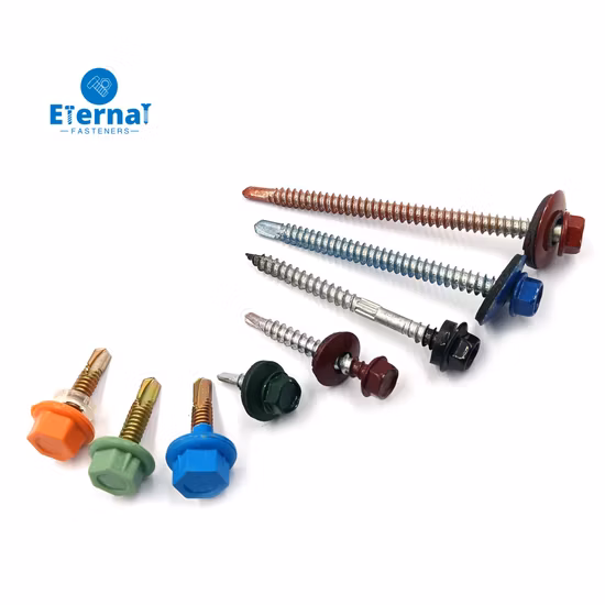 Roofing Screw Bi-Metal Self Drilling Screw Self Tapping Screw Wood Screw Drywall Chipboard Screw Furniture Screw Machine Screws Tek Screws with EPDM Washer
